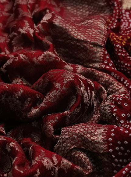 Maroon Banarasi Crepe Saree