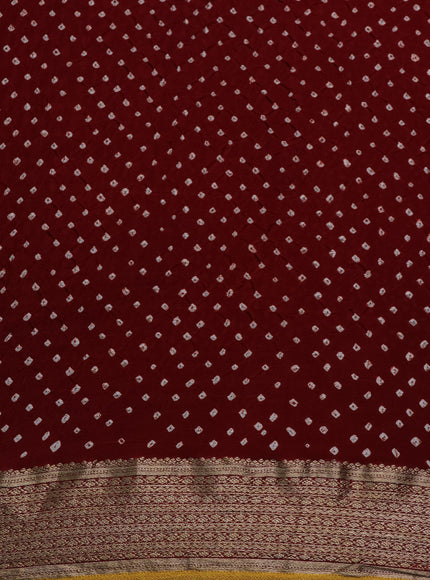 Maroon Banarasi Crepe Saree