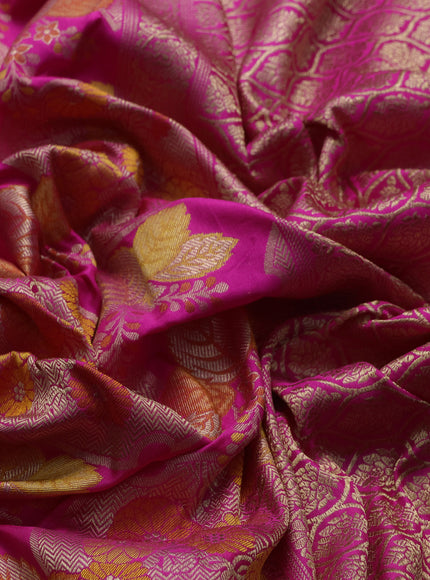 Rani Pink Banarasi Silk Saree