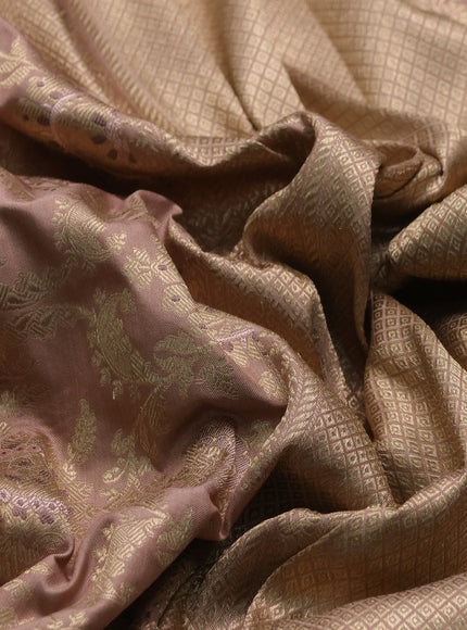 Pastel Peach Banarasi Silk Saree