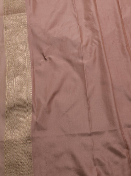 Pastel Peach Banarasi Silk Saree