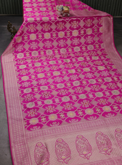 Rani Pink Banarasi Silk Saree