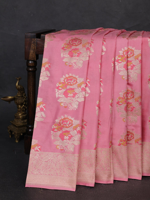 Light Pink Banarasi Silk Saree