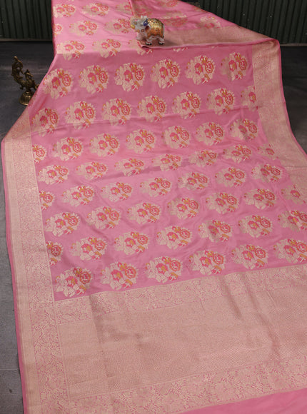 Light Pink Banarasi Silk Saree