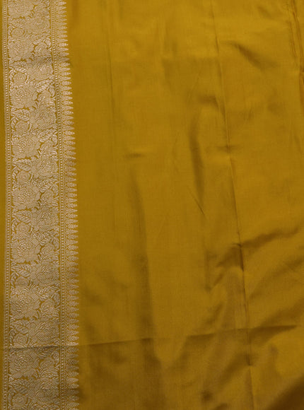 Mustard Banarasi Silk Saree