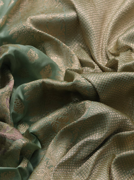 Pastel Green Banarasi Silk Saree
