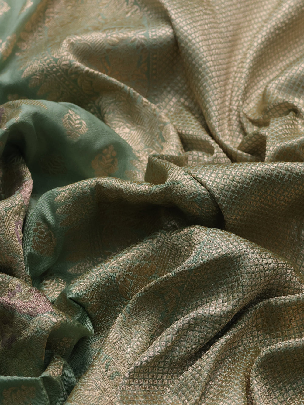 Pastel Green Banarasi Silk Saree