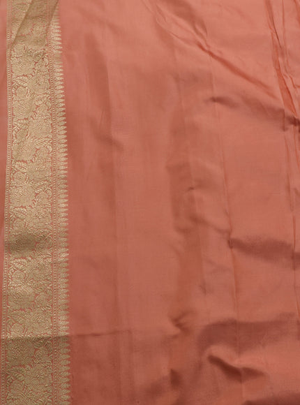 Peach Banarasi Silk Saree