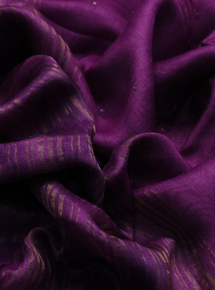 Purple Chanderi Embroidery Saree