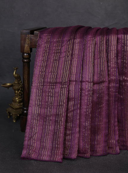 Wine - Magenta Chanderi Embroidery Saree