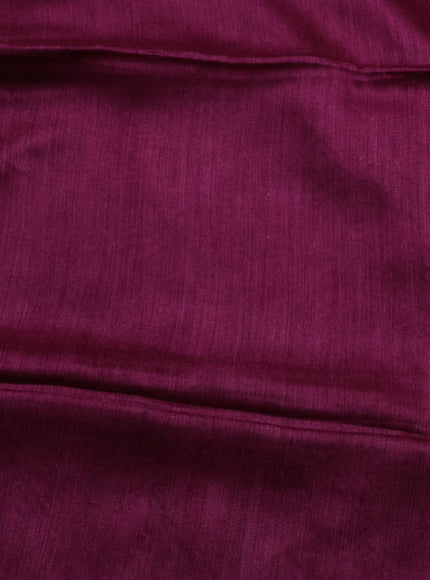 Wine - Magenta Chanderi Embroidery Saree