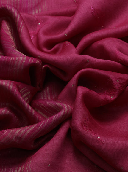 Vibrant Pink Chanderi Embroidery Saree