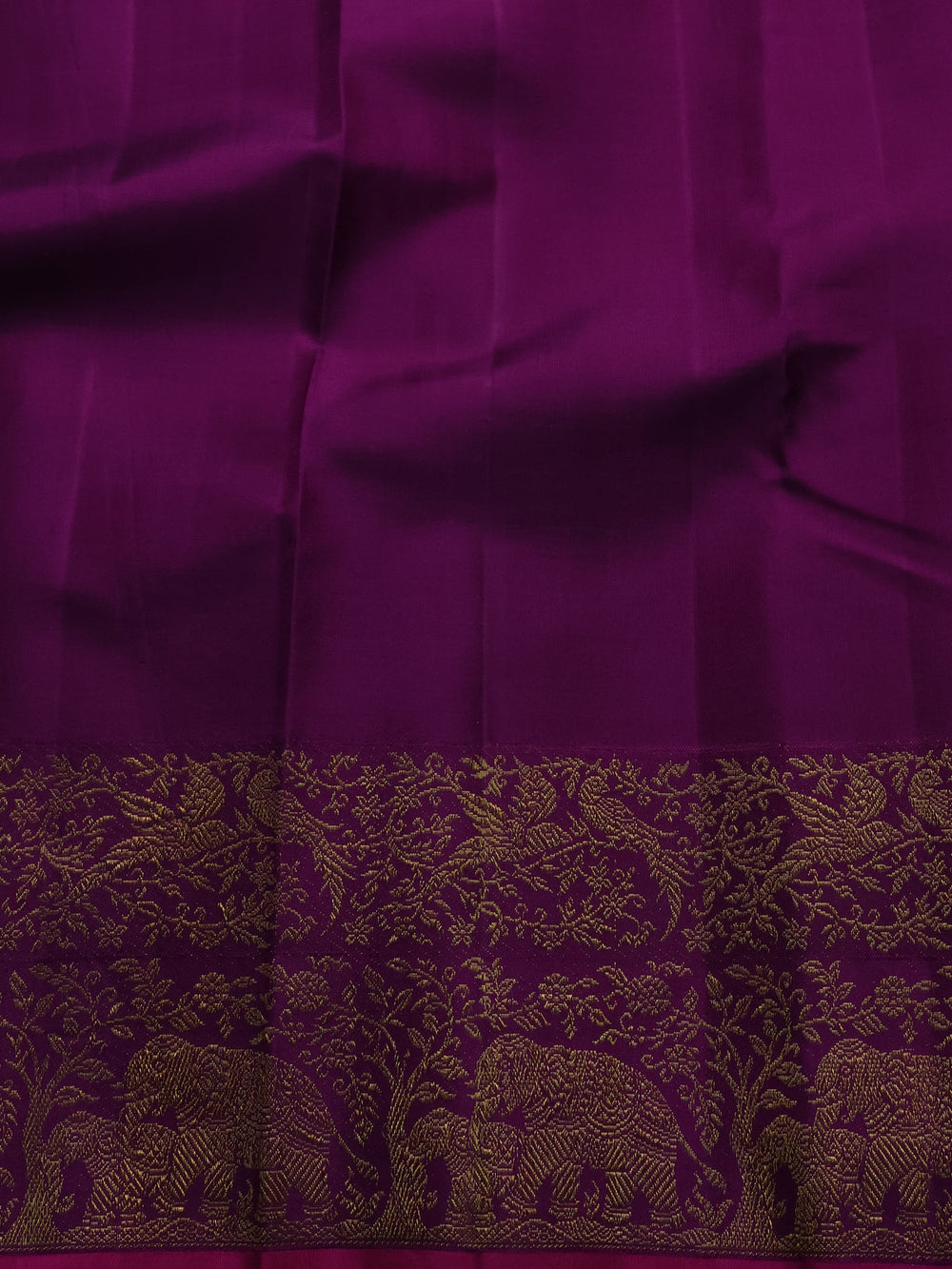Turquoise Blue - Purple Pure Kanchipuram Silk Saree