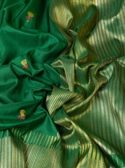 Green - Blue Pure Kanchipuram Silk Saree