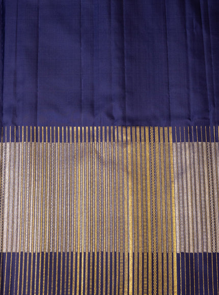 Green - Blue Pure Kanchipuram Silk Saree