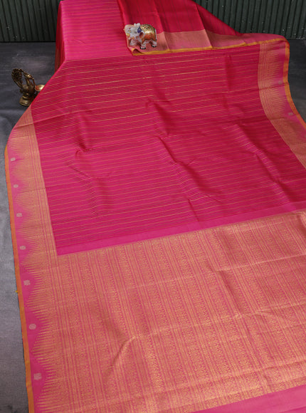 Dark Pink Pure Kanchipuram Silk Saree