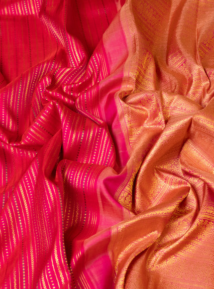 Dark Pink Pure Kanchipuram Silk Saree