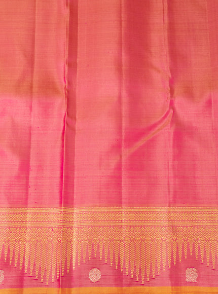 Dark Pink Pure Kanchipuram Silk Saree