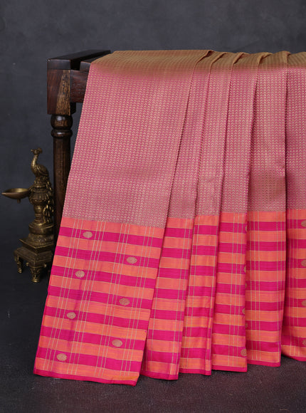 Pink Pure Kanchipuram Silk Saree