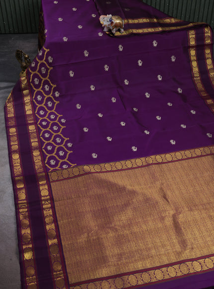 Purple Kanchipuram Silk Saree