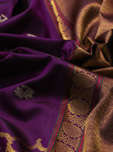 Purple Kanchipuram Silk Saree