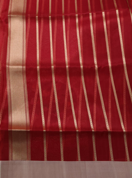 Maroon Banarasi Kora Silk Saree