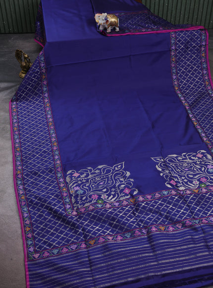 Navy Blue Banarasi Silk Saree