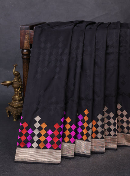 Black Banarasi Silk Saree