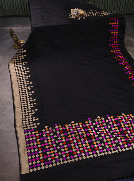 Black Banarasi Silk Saree