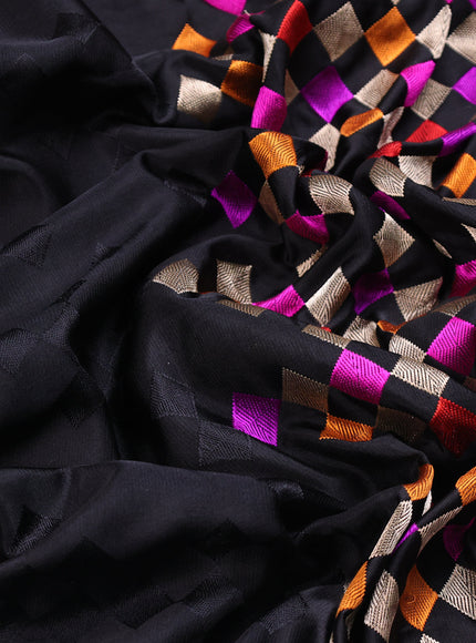 Black Banarasi Silk Saree
