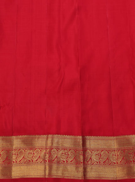Red Banarasi Silk With Kanchi Border & Pallu