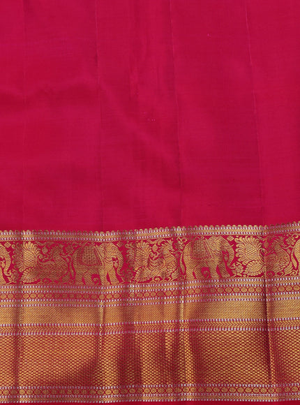 Pista Green - Pink Pure Khadi Cotton With Zari Weaving And Kanchi Border & Pallu