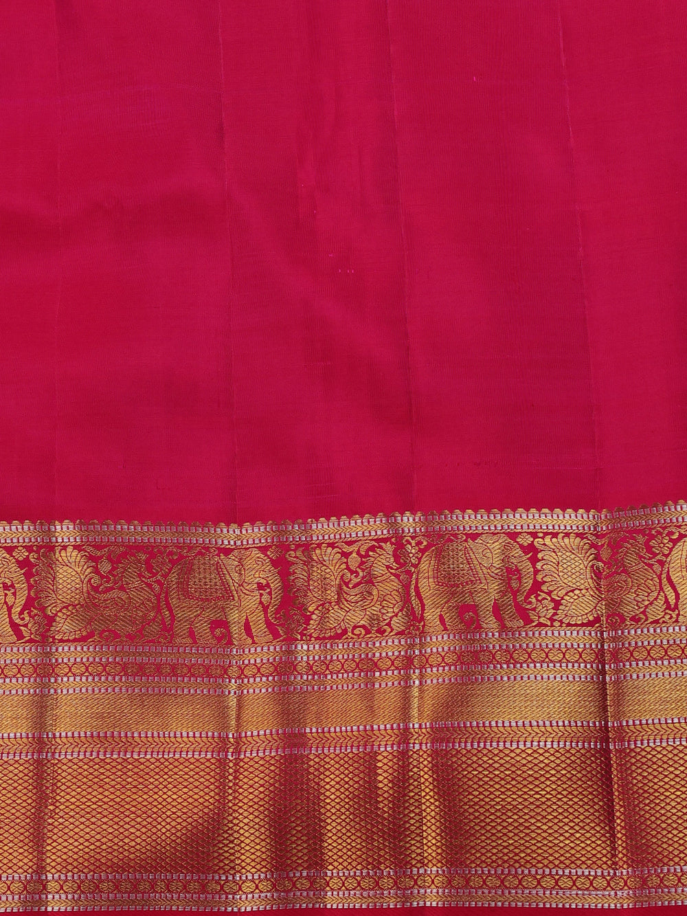 Pista Green - Pink Pure Khadi Cotton With Zari Weaving And Kanchi Border & Pallu