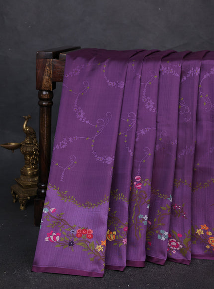 Purple Banarasi Silk Saree