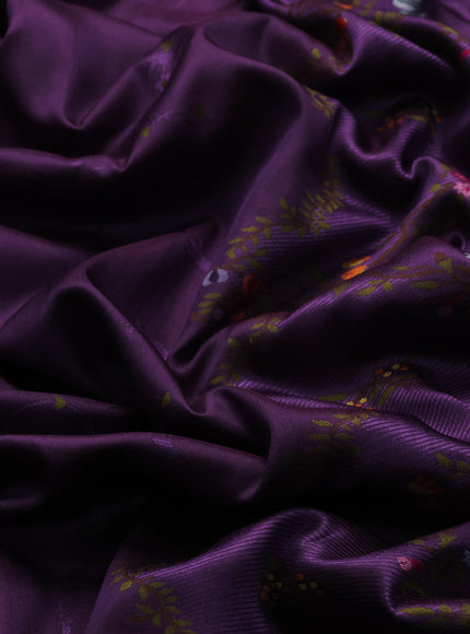 Purple Banarasi Silk Saree