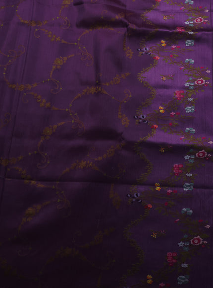 Purple Banarasi Silk Saree