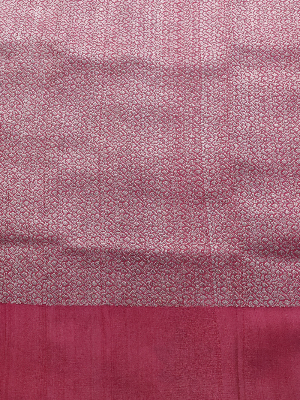 Lime Yellow - Pink Banarasi Tussar Silk Saree
