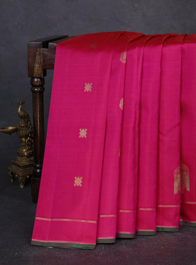 Pink Pure Kanchipuram Silk Saree