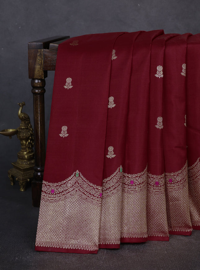 Red Pure Kanchipuram Silk Saree