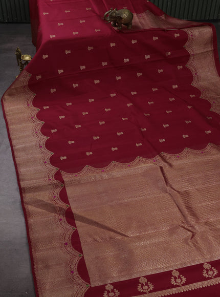 Red Pure Kanchipuram Silk Saree