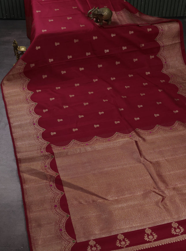 Red Pure Kanchipuram Silk Saree