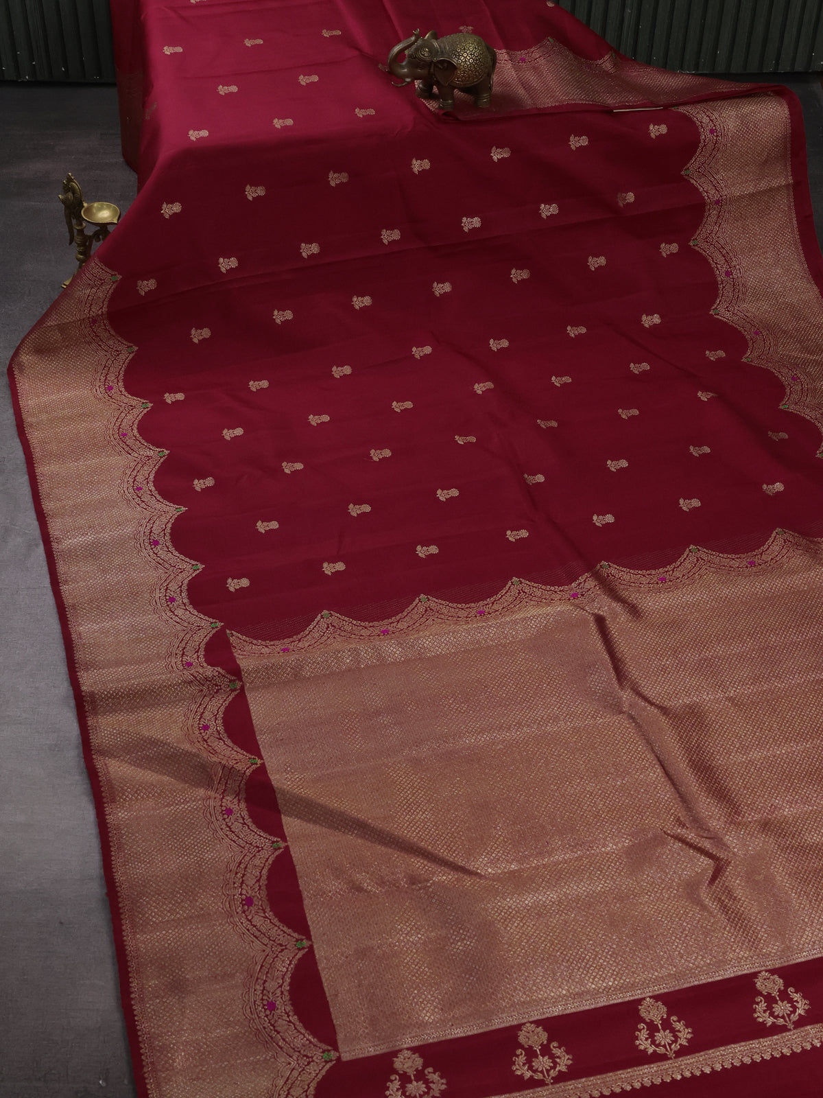 Red Pure Kanchipuram Silk Saree