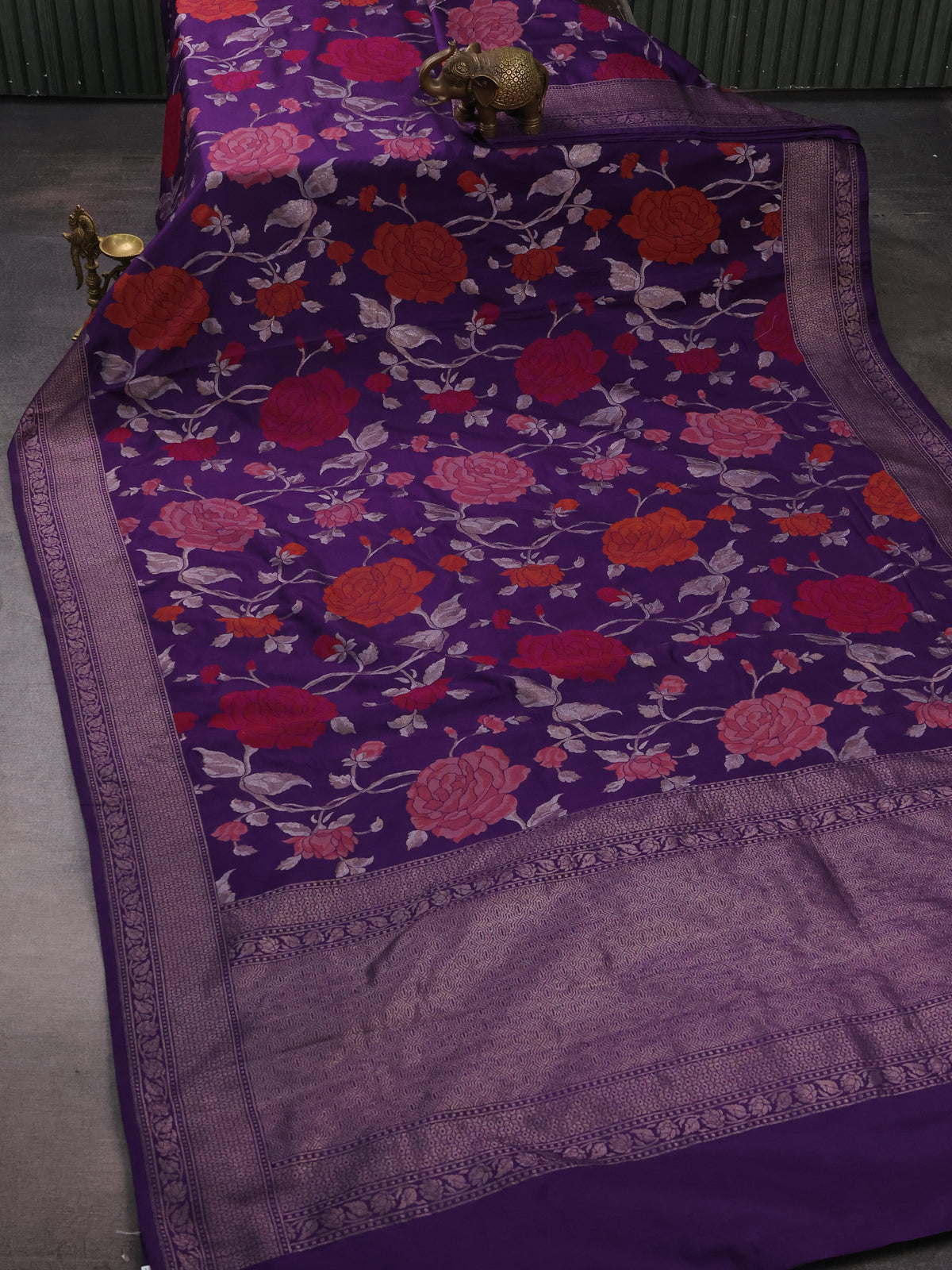 Purple Banarasi Silk Saree