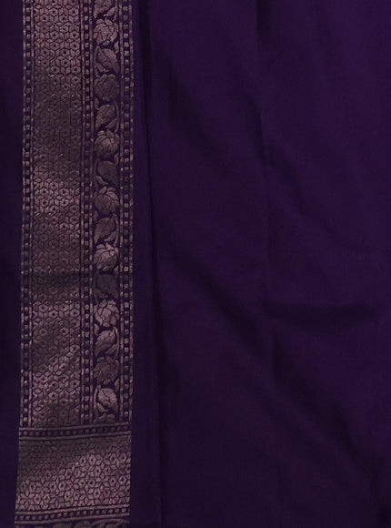 Purple Banarasi Silk Saree