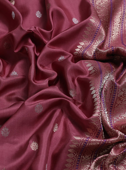 Rosy Brown Banarasi Silk Saree