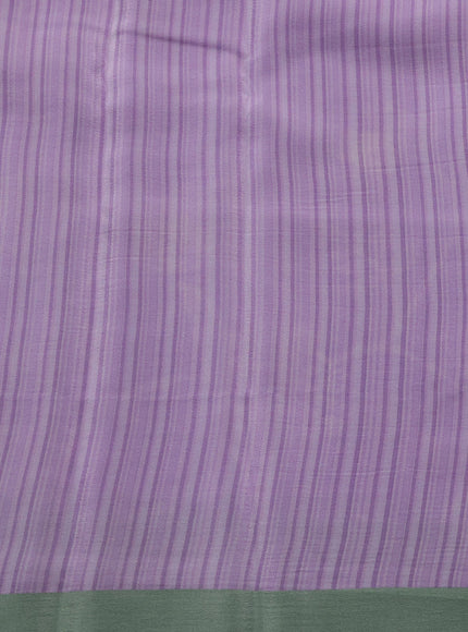 Lavender Chiffon Printed Silk Saree