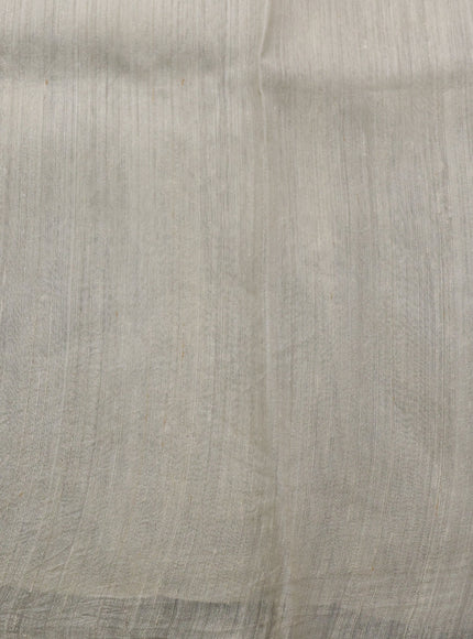 Cream Organza Printed Silk Saree