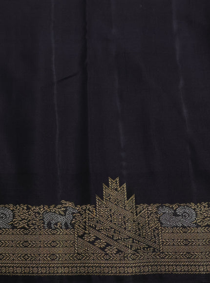 Multi Colour - Black Pure Kanchipuram Silk Saree