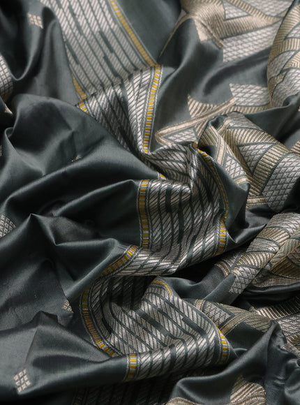 Grey Banarasi Silk Saree