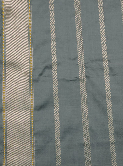 Grey Banarasi Silk Saree